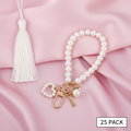 25 Pearl Bead Keychain | Elegant Photobooth Keepsake