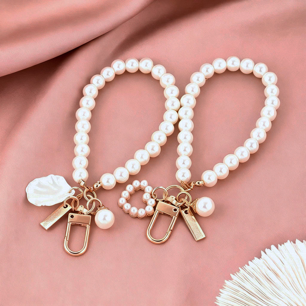 25 Pearl Bead Keychain | Elegant Photobooth Keepsake